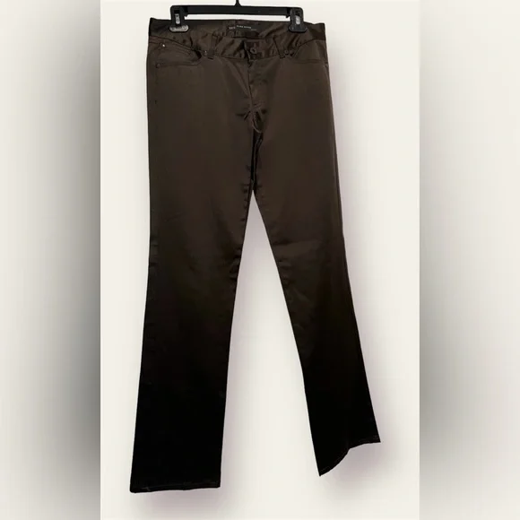 Zara Basic Satin Jeans / Pants / Trousers (Brown) - Picture 6 of 16